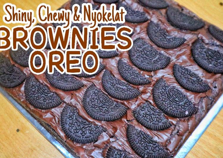 BROWNIES OVEN OREO CHEWY & SHINY