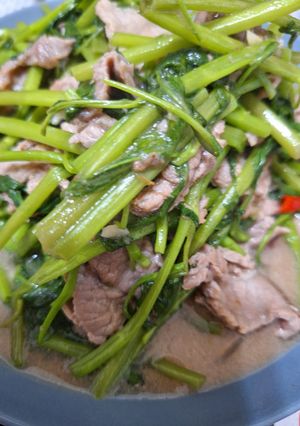 空心菜炒牛肉片 的食譜成品照片