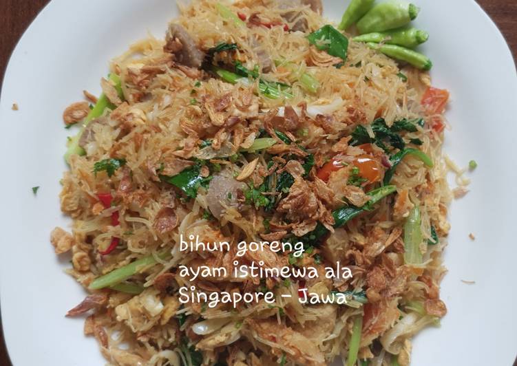 Bihun Goreng Ayam Istimewa ala Singapore-Jawa
