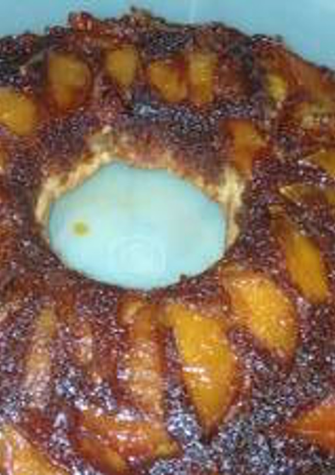 Una foto de Torta invertida de manzana