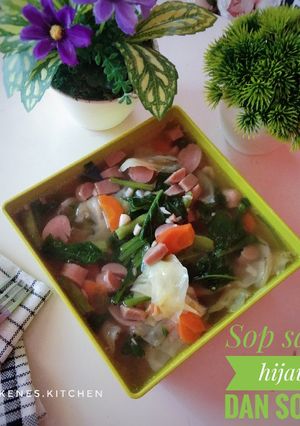 Foto resep Sop sawi hijau dan sosis