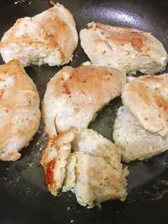 A picture of Moist sautéed chicken breast.