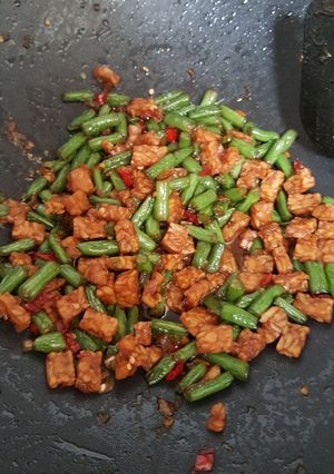 Foto resep Tumis Buncis Tempe Pedas Manis