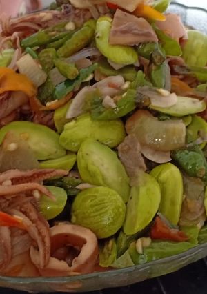Foto resep Cumi asin pete pedas