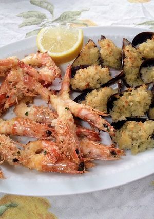 Foto di Gamberoni e cozze gratinate
