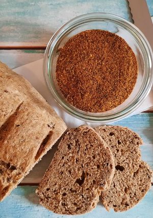 Tej- és tojásmentes kenyér homoktövissel recept fotója