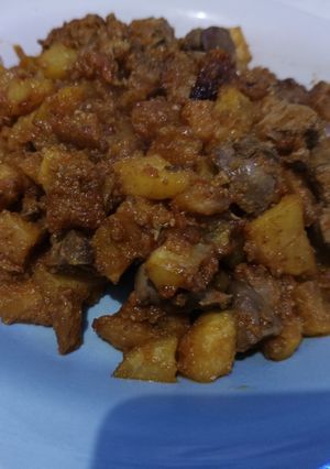 Foto resep Sambel goreng Kentang hati tidak pedas