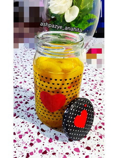 عکسی از دستور 🍏کمپوت سیب زعفرونی🍎