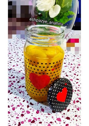 عکسی از دستور 🍏کمپوت سیب زعفرونی🍎