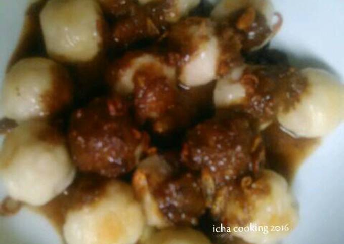 Resep pentol ikan kakap bumbu kacang yang Enak Banget