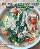 Sup Sawi, Cendawan Tiram & Suhun Perencah Sup Sayur Adabi
