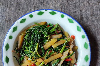 Bagaimana Membuat Tumis kangkung labu siam, Menggugah Selera