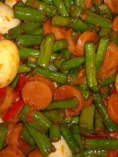 Foto resep Tumis Kacang Panjang, Telur Puyuh dan Sosis