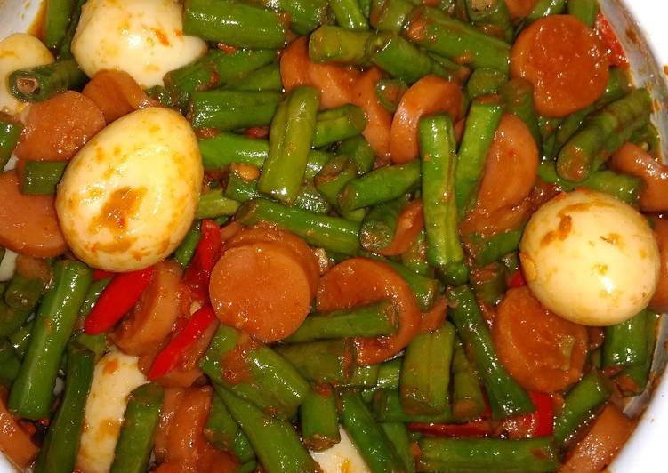 Resep Tumis Kacang Panjang, Telur Puyuh dan Sosis yang sempurna