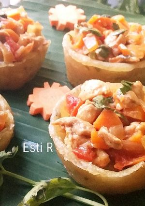 Foto resep 🍄🍄Cup Singkong Isi Ayam