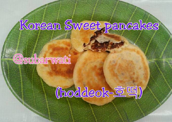 Korean Pancake -Hoddeok foto resep utama
