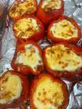 Pimientos Rojos rellenos! Rico almuerzo keto!