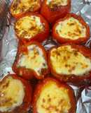 Pimientos Rojos rellenos! Rico almuerzo keto!