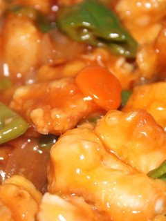 Una foto de Pechugas de pollo en salsa agridulce