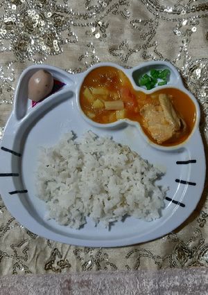 عکسی از دستور غذای کودک. قیمه بلدرچین