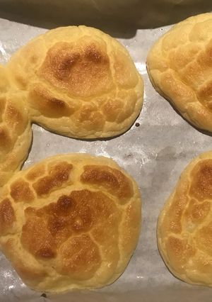 Una foto de Pan nube con 4 ingredientes light y sin tacc en 3 pasos. Rápidos