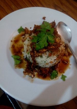 A picture of Egg in soy and ginger sauce.