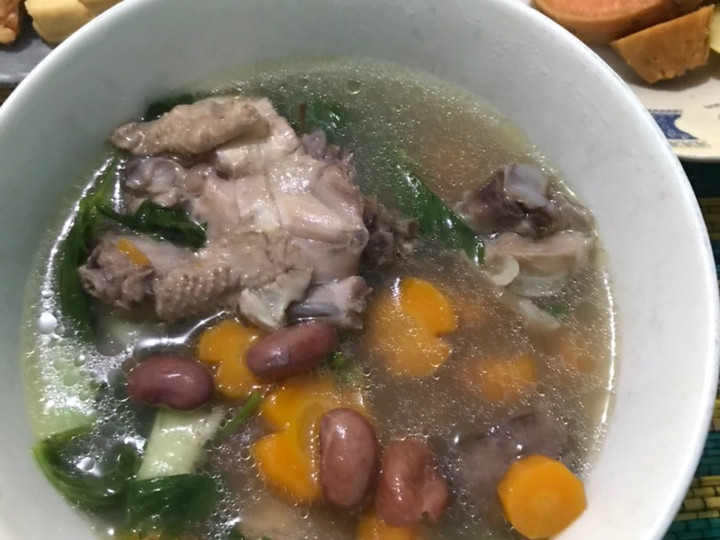 Resep Sup ayam kampung kacang merah Anti Gagal