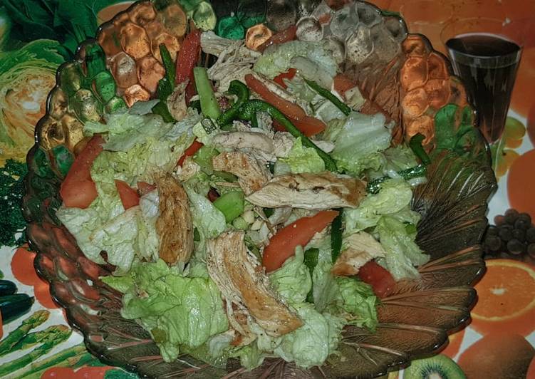 Simple Way to Make Speedy Chicken BBQ Salad