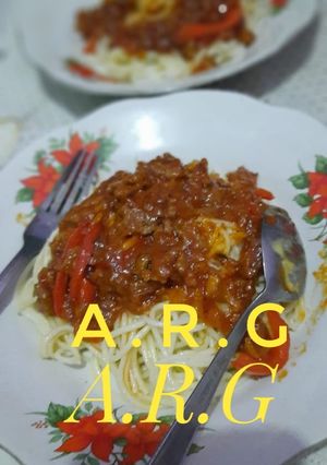 Foto resep Spaghetii gurih asem pedas manis mantab&enak.😂