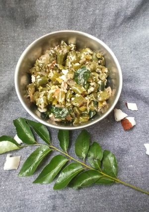 A picture of Steamed beans poriyal.
