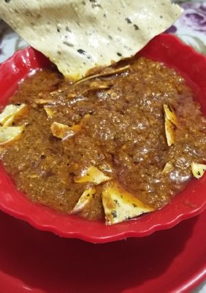 पापड़ की सब्जी(Papad ki sabzi trecipe in Hindi) रेसिपी मुख्य फोटो