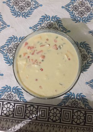 फ़्रूट्स कस्टर्ड (fruits custard recipe in hindi) रेसिपी मुख्य फोटो