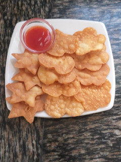 A picture of Fried Spring Roll Sheets/Kaukau.#Theme Challenge.