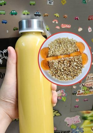 Hình của món Sữa cà rốt + yến mạch + hạt điều 🥕🥕🥕.
