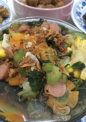 Foto resep Sayur bayam sweet corn🌽