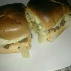 A picture of Homemade Cheese burgers.
