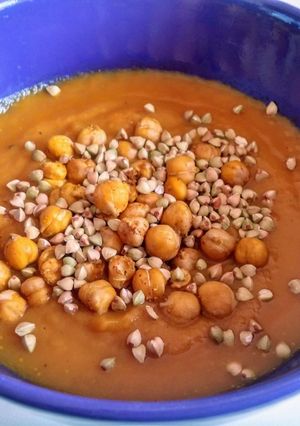 Une photo de Velouté potiron/châtaignes (vegan)