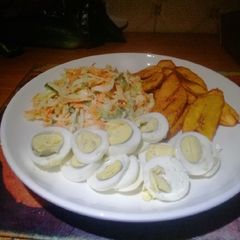 A picture of Coleslaw Salad with Plantain.