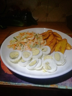 A picture of Coleslaw Salad with Plantain.