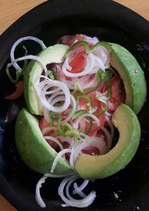A picture of Kachumbari with avocado.