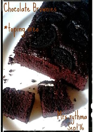 Foto resep Brownies toping Oreo