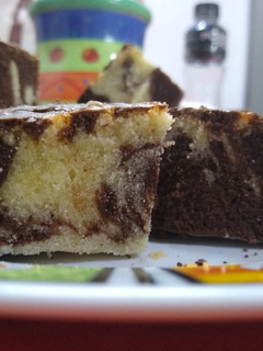Una foto de Torta marmolada de chocolate sin polvo de hornear deliciosa!!