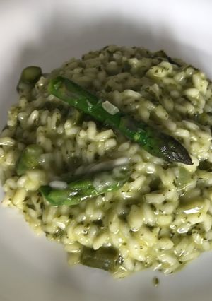 Foto de Risoto de Espinafre com Aspargos