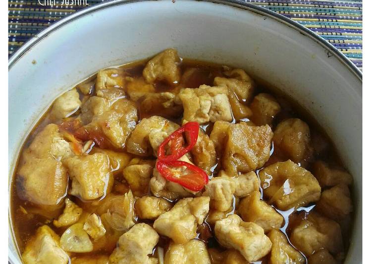 Tumis Tahu Kuah Pedas