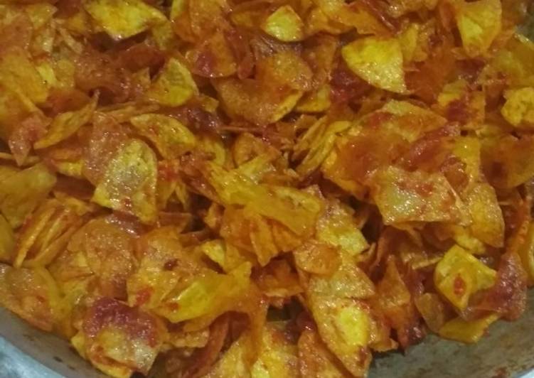 Resep Kentang kering pedas manis yang Sempurna
