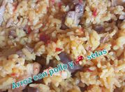 Una foto de arroz bomba