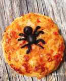 Mini Spider Pizzas- Halloween