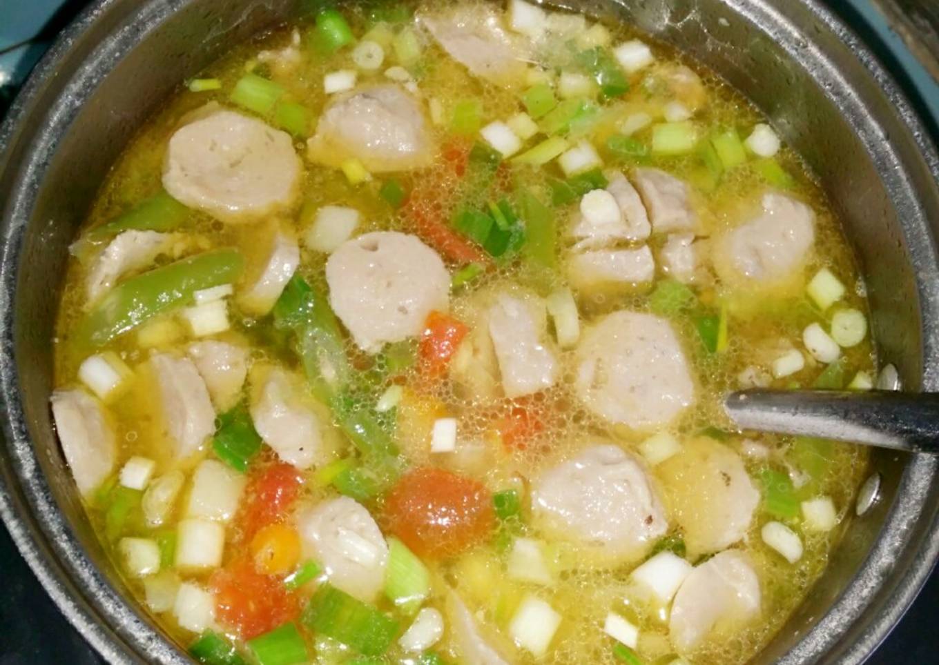 Sayur sop ba'yam/bakso ayam.😄