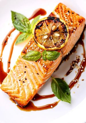 Foto di Filetto di Salmone con Limone, Basilico e Salsa Teriyaki