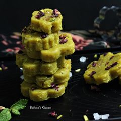 A picture of Candied Ginger Burfi.